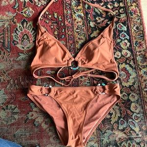 Aerie adobe color bikini set
